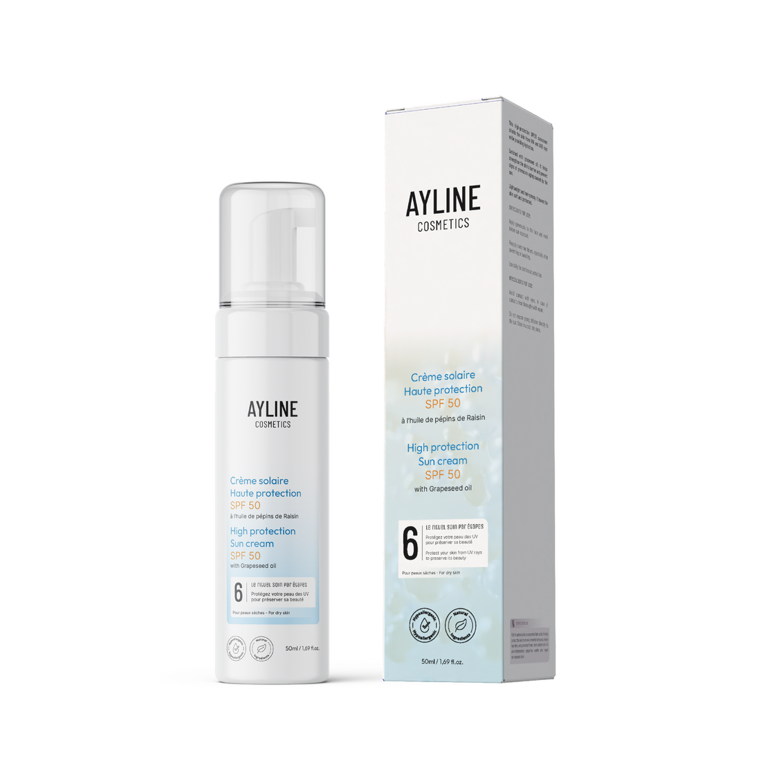 Crème Solaire Hydratante SPF 50 – Peaux Sèches