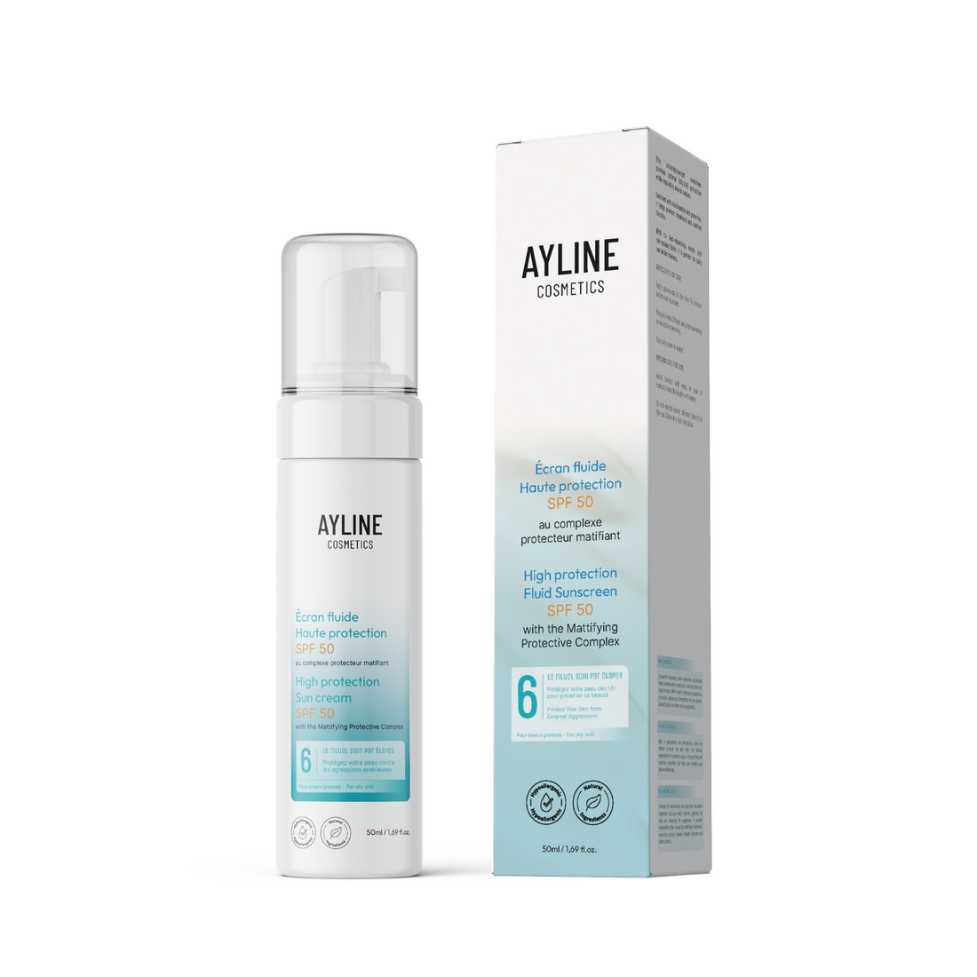 Crème Solaire Matifiante SPF 50 – Peaux Grasses
